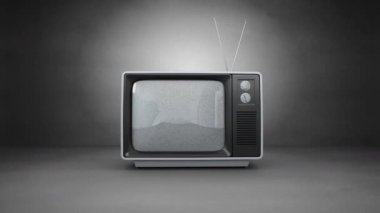 Çizgilerin ve spektrumun videolarını yakınlaştırmakonusunda dijital olarak oluşturulan eski televizyon