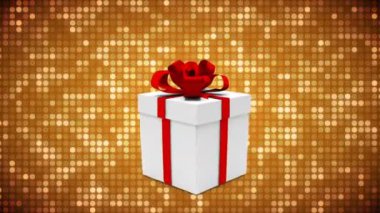 Dijital olarak oluşturulan hediye 18 şekilli balonları göstermek için açık haşhaş. retro tarz altın daire desenleri arka plan