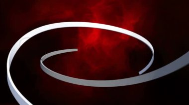 Siyah kırmızı arka plana karşı hareket eden dijital olarak oluşturulan beyaz dizeler