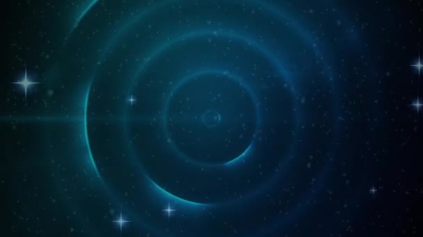 Digitally Generated Animation Spiral Glowing Zooming Screen Dark Background Sparkling — Stock Video