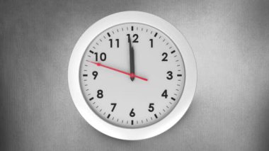 Dijital olarak oluşturulan beyaz saat 12 çarpıcı.