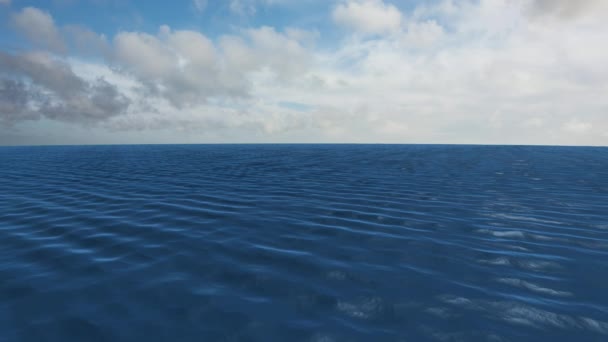 Composito Digitale Oceano Calmo Con Cielo Nuvole — Video Stock