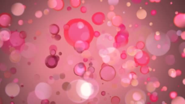 Animazione Digitale Bolle Rosa Che Muovono Verso Centro Dello Schermo — Video Stock