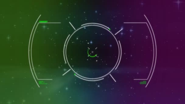 Animación Generada Digitalmente Sistema Segmentación Naves Espaciales Moviéndose Alrededor Del — Vídeos de Stock