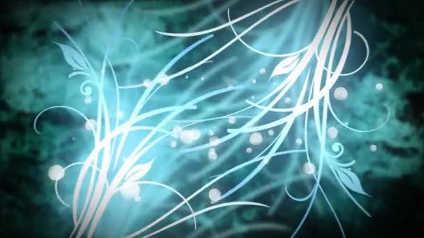 Digital Animation Glowing Thread Lights Shaped Branches Ribbons Arrows — Stock Video