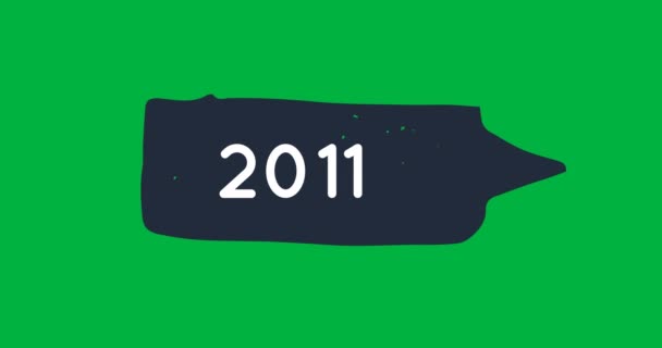 緑の背景4Kの暗いチャットボックス内の増加数のデジタルアニメーション — ストック動画