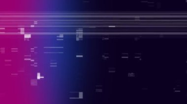 Ön planda titreşen çubuklar ve çizgiler ile bir dış uzay temalı arka plan dijital animasyon