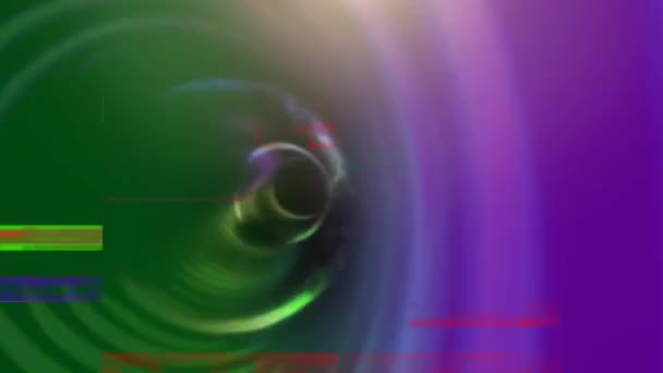 Animation Numérique Voyage Travers Vortex Forme Tube — Video