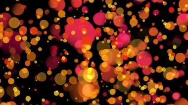 Merkeze doğru hareket eden ışık kabarcıklarının dijital animasyonu.