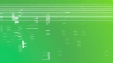 Yeşil degrade renkli arka plana karşı gürültü ve glitches dijital animasyon
