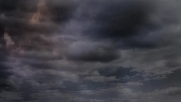 Цифрова Анімація Громів Небі Хмарами — стокове відео
