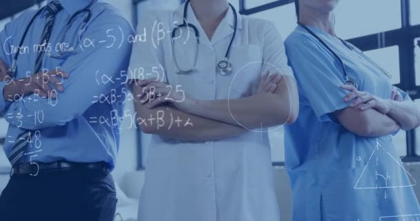 Composite Numérique Médecins Avec Bras Croisés Les Équations Mathématiques Sont — Video