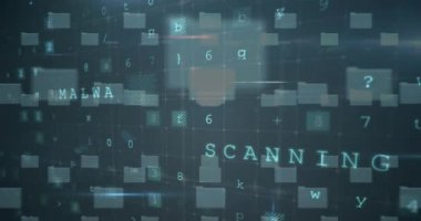 Ön planda 4k devre kartı ve dijital kodlardan yapılmış kilit dijital kompozit