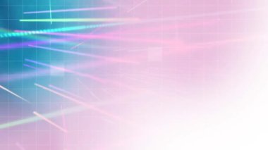 Farklı yönlere giden renkli ışık demetlerinin dijital animasyonu