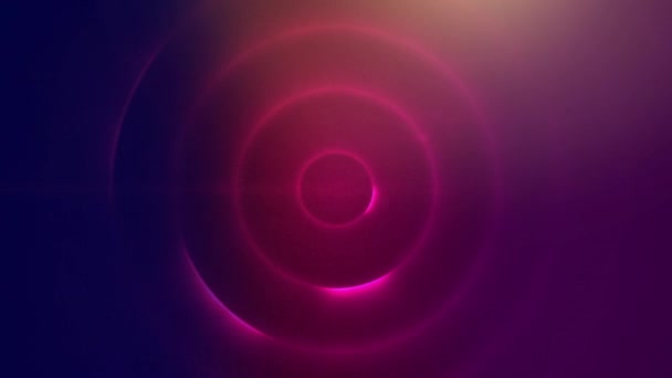 Цифрова Анімація Сяючих Фіолетових Концентричних Кіл — стокове відео