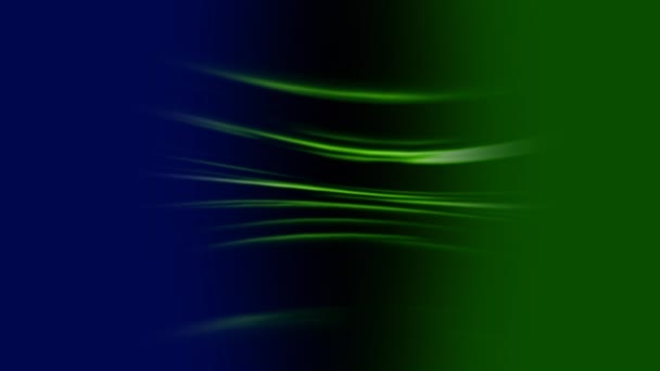Animation numérique de lignes ondulées vertes sur fond vert et bleu dégradé 