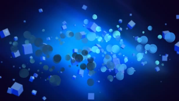 Animation Générée Numériquement Lumières Bokeh Déplaçant Dans Écran Sur Fond — Video