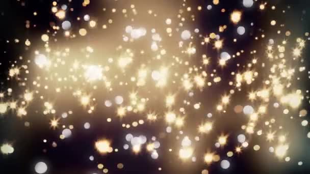 Animation Numérique Des Lumières Bokeh Déplaçant Dans Écran — Video