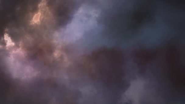 Animación Del Cielo Generada Digitalmente Con Nubes Truenos — Vídeo de stock