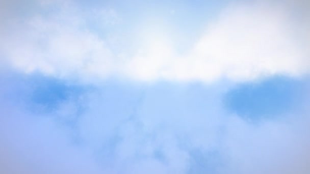 Digital Animation Blue Sky Clouds — Stock Video