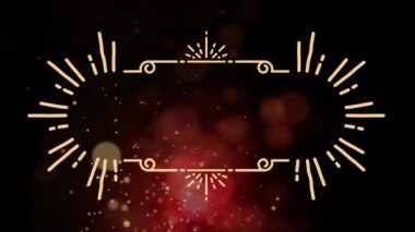 Bokeh ışık efektleri ile ön planda çerçeve dijital animasyon