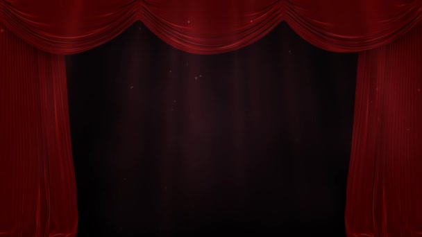 Digital Animation Light Passing Liquid Media Red Draping Curtains Background — Stock Video