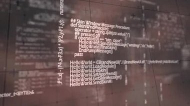 Sepya tonlarında hareketli ızgara arka planda hareketli kaynak kodları ve android komut sinematik görünümü