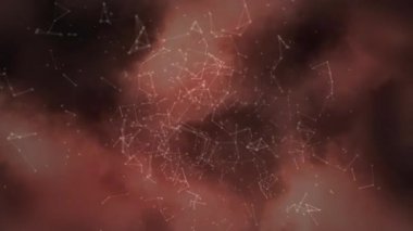 Birlikte oluşan blok zinciri bir dizi ve yanan bir yangın arka plan üzerinde kayboldu.