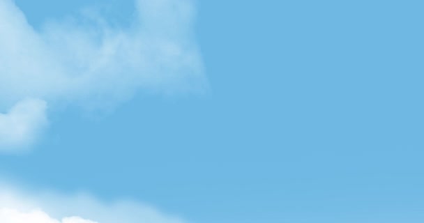 Digitale Animation Von Wolken Die Sich Klaren Himmel Bewegen — Stockvideo