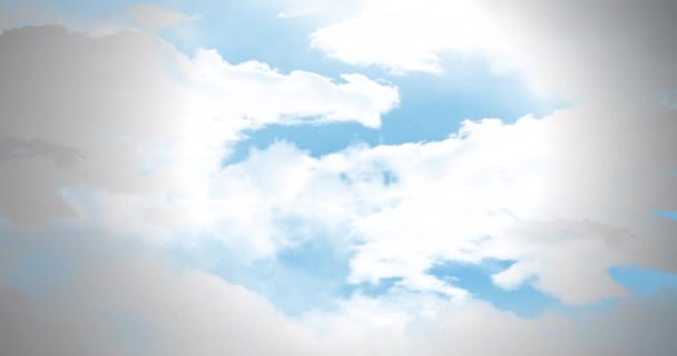 Animation Numérique Des Nuages Déplaçant Dans Ciel — Video