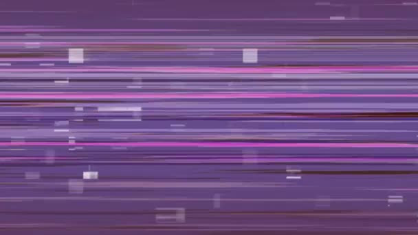 Animation Numérique Lignes Statiques Horizontales Colorées Déplaçant Écran — Video