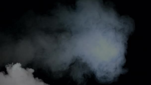 Digitale Animation Einer Rauchwolke Vor Schwarzem Hintergrund — Stockvideo