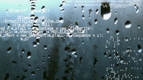 Animação Digital Códigos Programa Que Movem Tela Com Contexto Uma — Vídeo de Stock