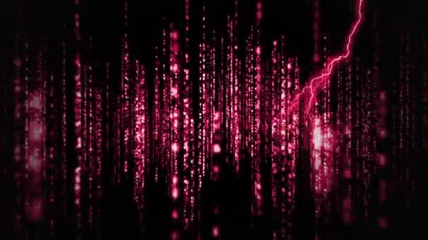 Digitale Animatie Van Pink Lightning Pink Glittery Lights Bewegen Tegen — Stockvideo