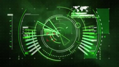 Dijital vizör ve fütüristik çevreler ile fütüristik arayüzüdijital animasyon