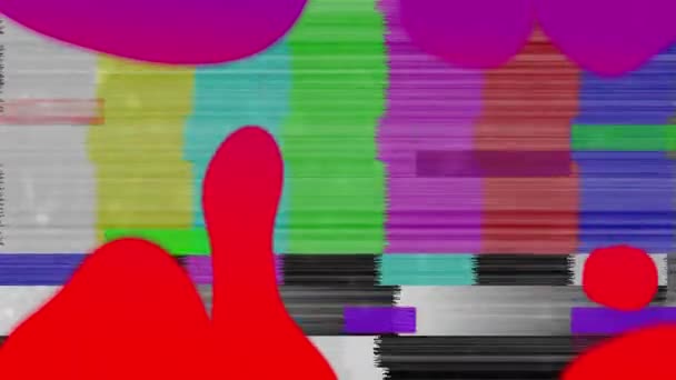 Animazione Digitale Liquido Colorato Movimento Sullo Schermo Con Uno Sfondo — Video Stock