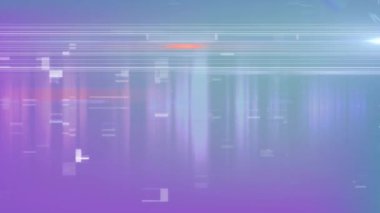 Mor ve mavi arka plan ile ekranda beyaz statik hareketli dijital animasyon