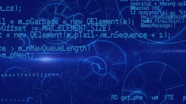 Digitale Animation Von Programmcodes Die Sich Auf Dem Bildschirm Bewegen — Stockvideo