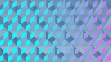 Ekranda yanıp sönen üçgen ve renkli elmas desenleri dijital animasyon