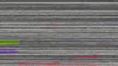 Ekranda renkli ve tek renkli statik yanıp sönen dijital animasyon