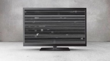 Lcd ekranda tek renkli statik dijital animasyon