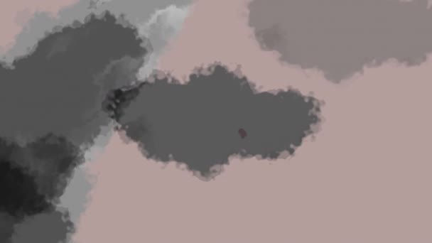 Digital Animation Grey Red Watercolor Spreading Grey Paper — Stock Video