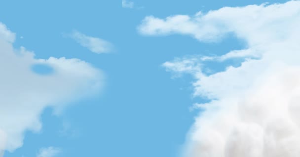 Digitale Animation Von Wolken Die Sich Klaren Himmel Bewegen — Stockvideo