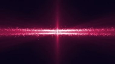 Pembe şimşek görünürken parlayan ve ekrana doğru hareket eden pembe ışıltılı bir çizginin dijital animasyonu