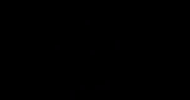 Цифровая Анимация Золотого Текста Сша Время Оранжевый Фейерверк Взрывается Черном — стоковое видео