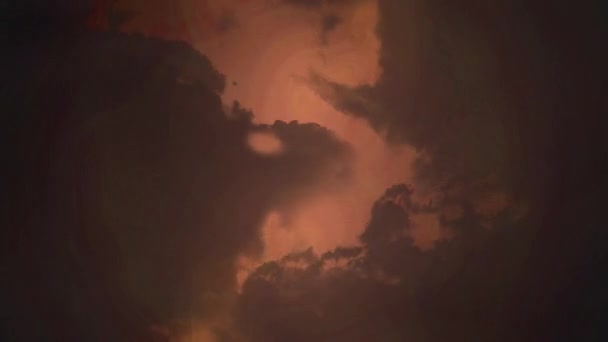 Animation Numérique Nuages Sombres Déplaçant Dans Écran Tandis Que Les — Video