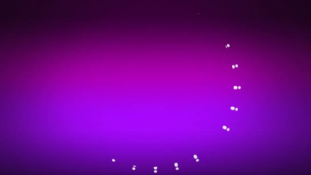 Digitale Animation Des Blinkenden Lichtrings Auf Violettem Hintergrund — Stockvideo