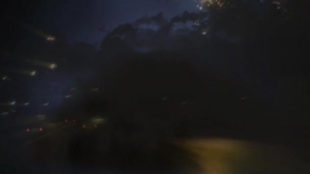 Composite Numérique Ciel Nocturne Sombre Laps Temps Déplacement Dans Les — Video