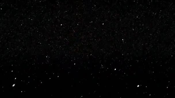 Cyfrowa Animacja Nocnego Nieba Gwiazdami Przekraczania Ekranu Ogień Działa Pęknięcie — Wideo stockowe