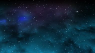 Geçen bir çekim yıldızı ile yıldızlı arka planda görüntülenen kelime yüzgeci animasyon